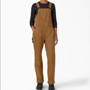 Dickies duck bib overalls in brown